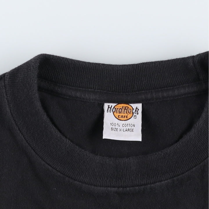 HARD ROCK CAFE Advertising T-Shirt, Size XL (Men's XL equivalent) cotton black type Vintage Second Hand