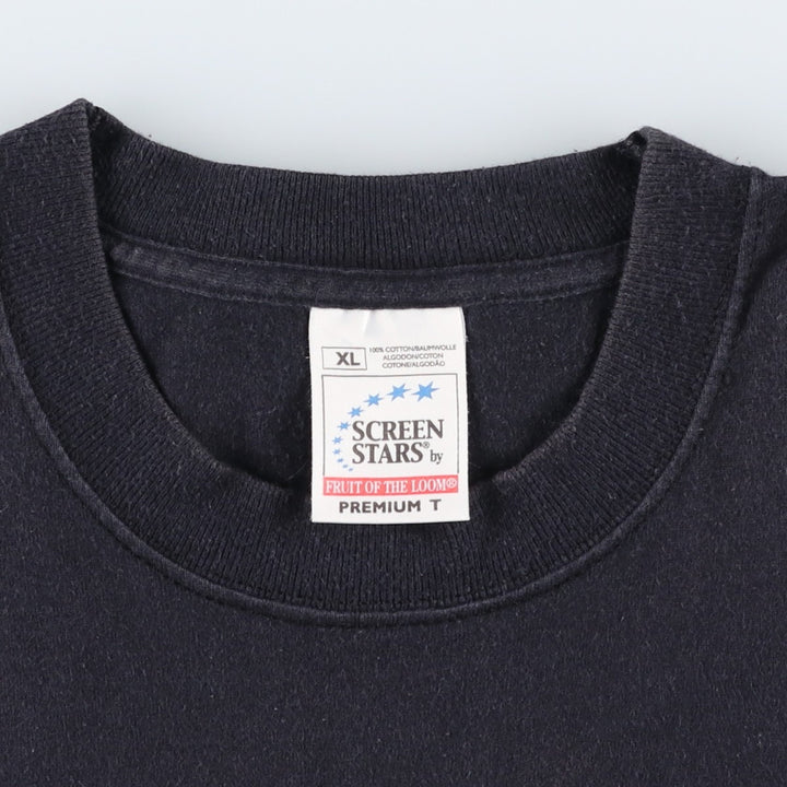 Fruit of the Loom SCREEN STARS HARD ROCK CAFE advertising T-shirt, men's size XL (approx.) cotton black type Vintage Second Hand