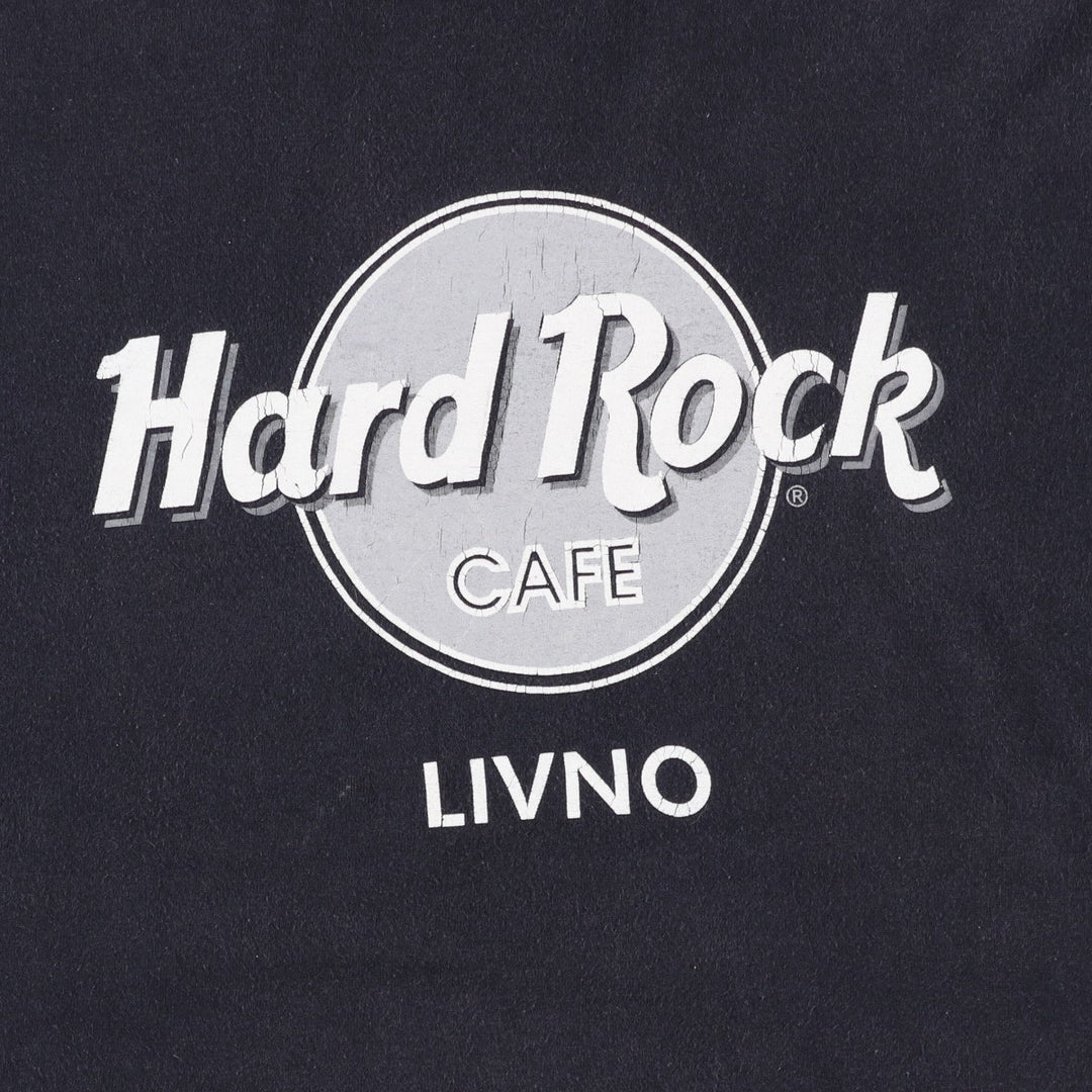 Fruit of the Loom SCREEN STARS HARD ROCK CAFE advertising T-shirt, men's size XL (approx.) cotton black type Vintage Second Hand