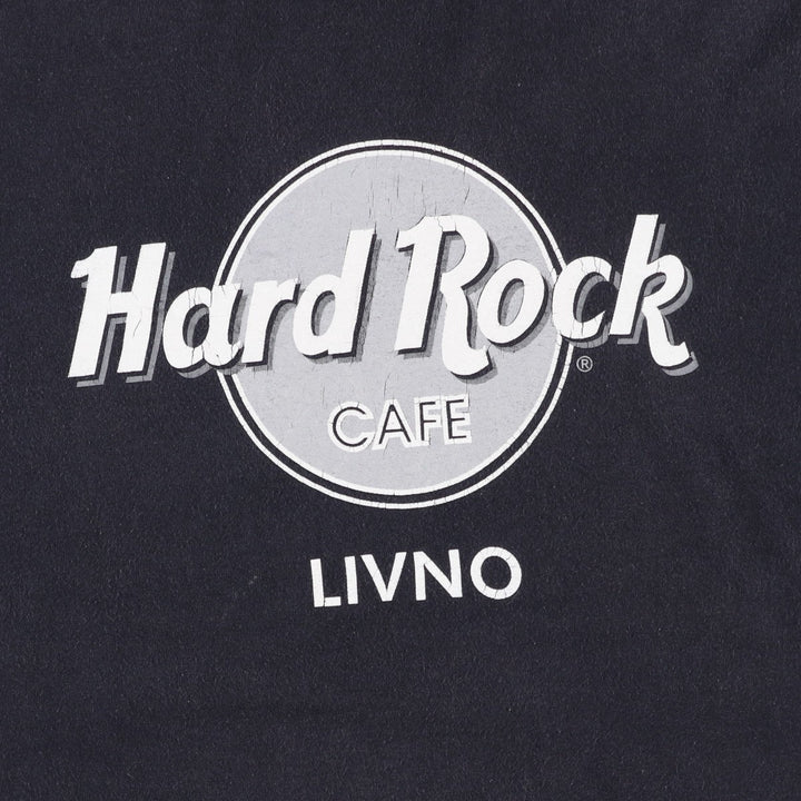 Fruit of the Loom SCREEN STARS HARD ROCK CAFE advertising T-shirt, men's size XL (approx.) cotton black type Vintage Second Hand