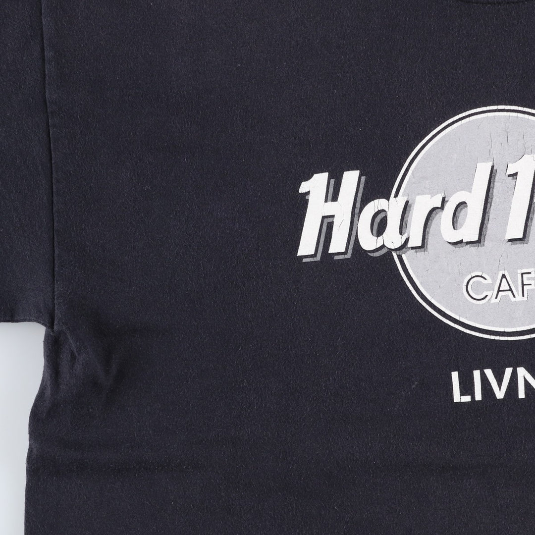 Fruit of the Loom SCREEN STARS HARD ROCK CAFE advertising T-shirt, men's size XL (approx.) cotton black type Vintage Second Hand