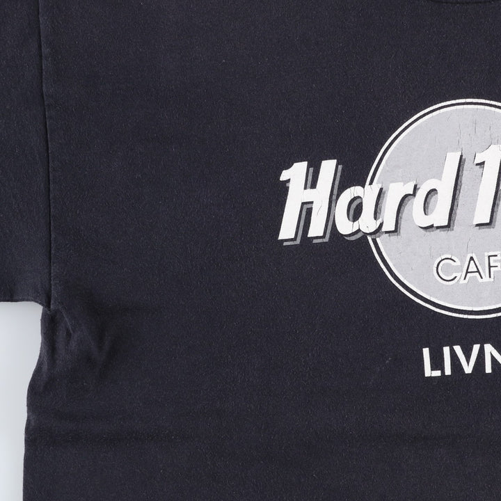 Fruit of the Loom SCREEN STARS HARD ROCK CAFE advertising T-shirt, men's size XL (approx.) cotton black type Vintage Second Hand