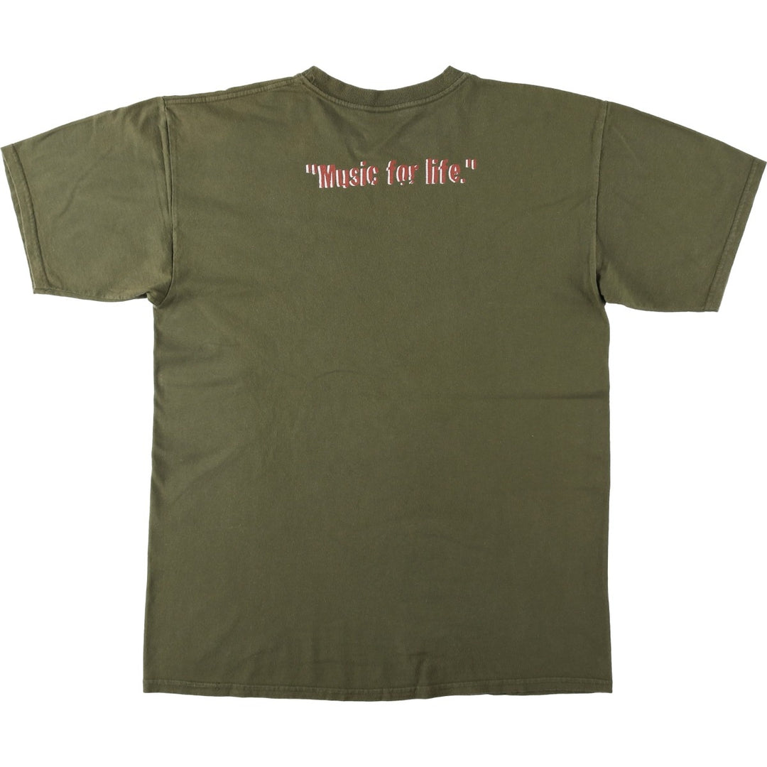 HARD ROCK CAFE Hard Rock Cafe Advertising T-shirt Men's L size cotton Khaki type sage green Vintage Second Hand