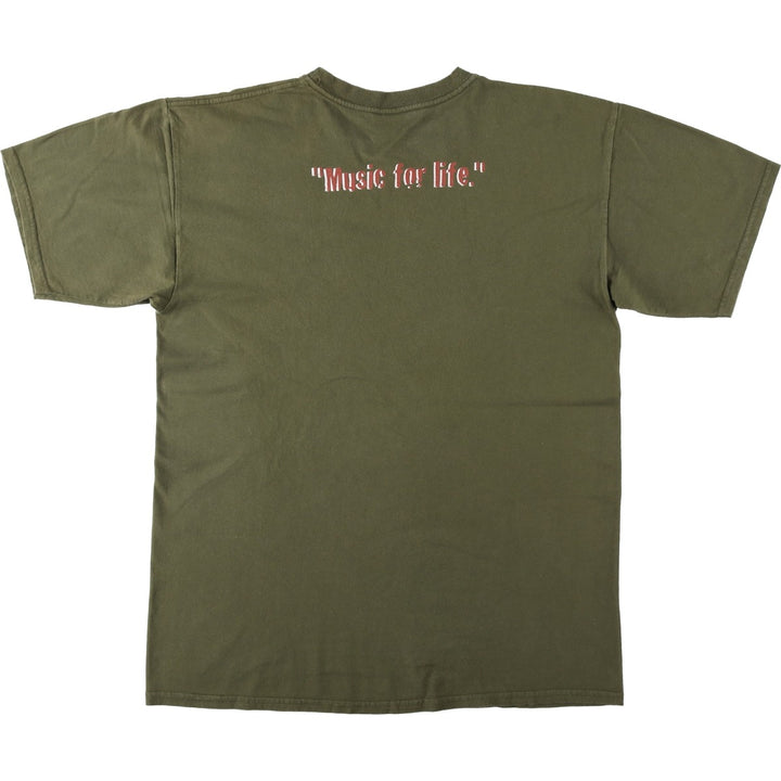 HARD ROCK CAFE Hard Rock Cafe Advertising T-shirt Men's L size cotton Khaki type sage green Vintage Second Hand