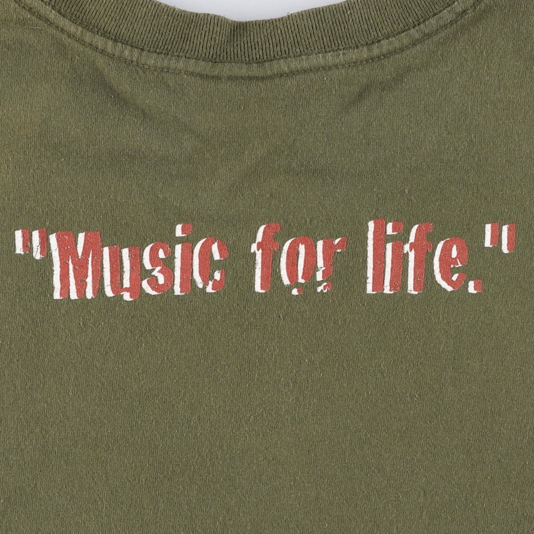 HARD ROCK CAFE Hard Rock Cafe Advertising T-shirt Men's L size cotton Khaki type sage green Vintage Second Hand