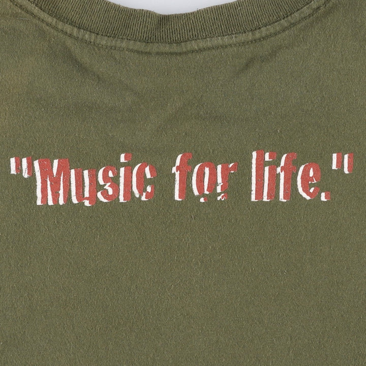 HARD ROCK CAFE Hard Rock Cafe Advertising T-shirt Men's L size cotton Khaki type sage green Vintage Second Hand