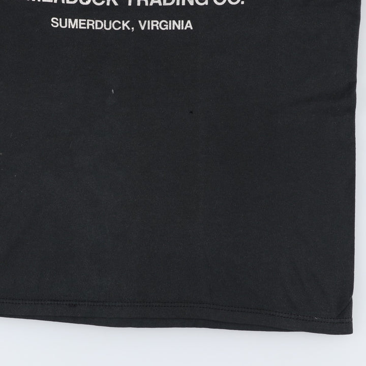 80s-90'S Jerzees SUMERDUCK TRADING CO. Advertising T-shirt, Made in USA, Men's XL equivalent, Vintage cotton black type Vintage Second Hand