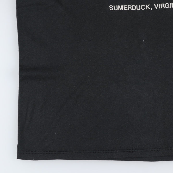 80s-90'S Jerzees SUMERDUCK TRADING CO. Advertising T-shirt, Made in USA, Men's XL equivalent, Vintage cotton black type Vintage Second Hand