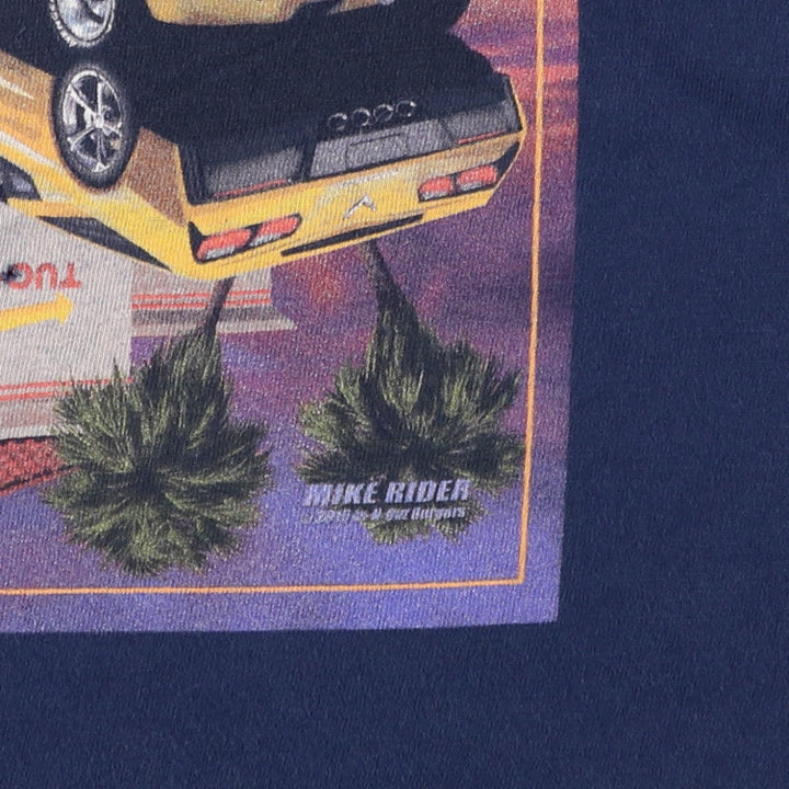 IN-N-OUT HAMBURGERS Advertising T-Shirt, Men's Size L (equivalent) cotton navy blue type Vintage Second Hand