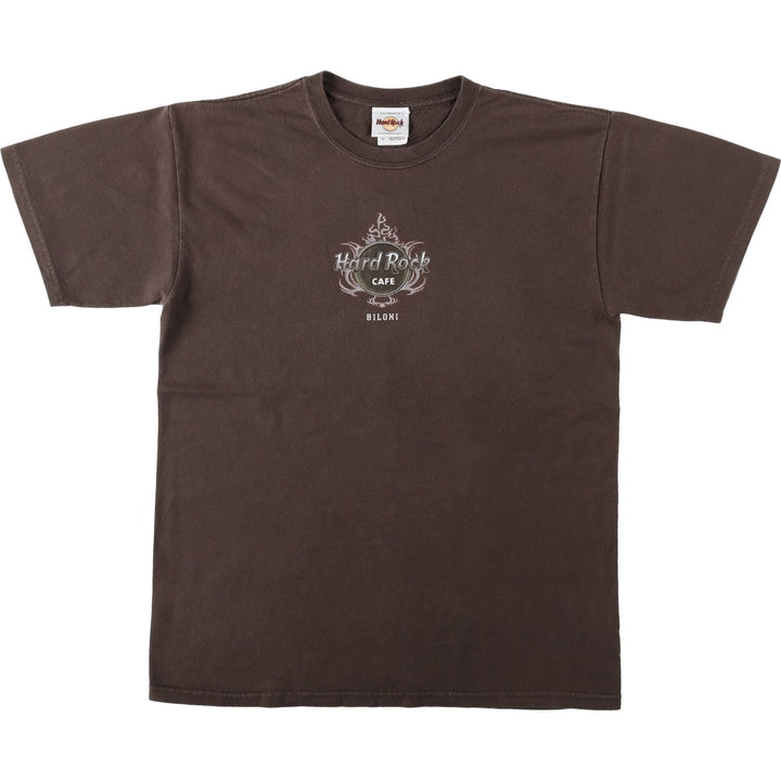 HARD ROCK CAFE Hard Rock Cafe Dragon Pattern Advertising T-shirt Men's M size cotton brown type Vintage Second Hand