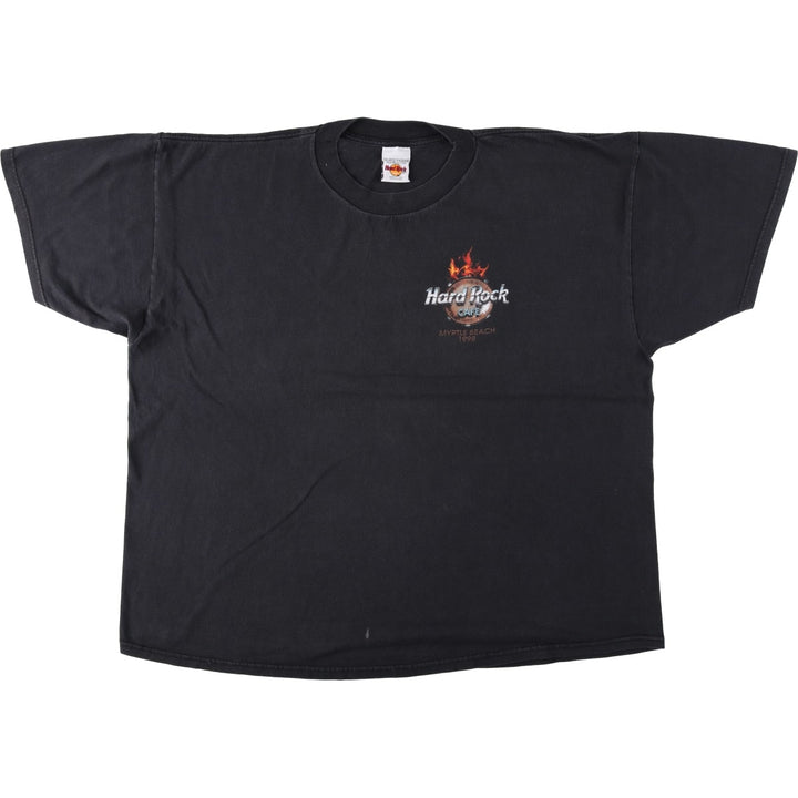 HARD ROCK CAFE advertising T-shirt, made in the USA, men's size XXL equivalent. cotton black type Vintage Second Hand