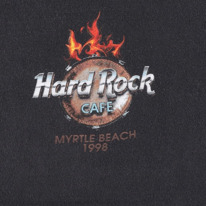 HARD ROCK CAFE advertising T-shirt, made in the USA, men's size XXL equivalent. cotton black type Vintage Second Hand