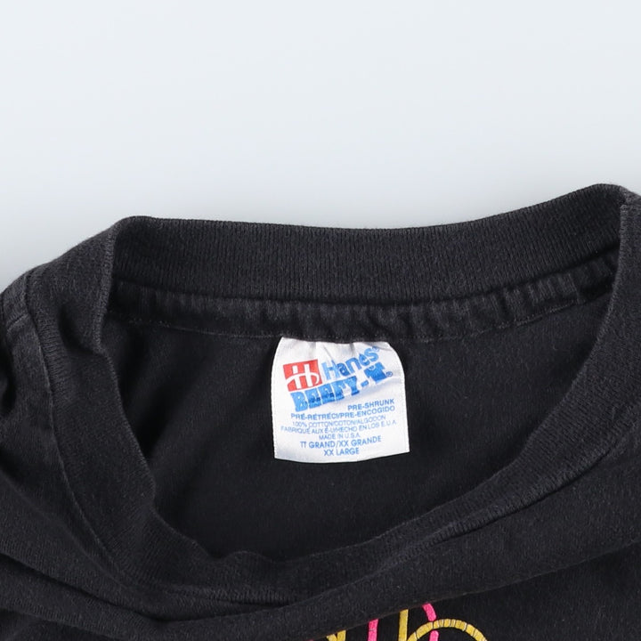 90'S Hanes BEEFY-T Universal Studios Florida Advertising T-Shirt, Made in USA, Men's XXL equivalent, Vintage cotton black type Vintage Second Hand