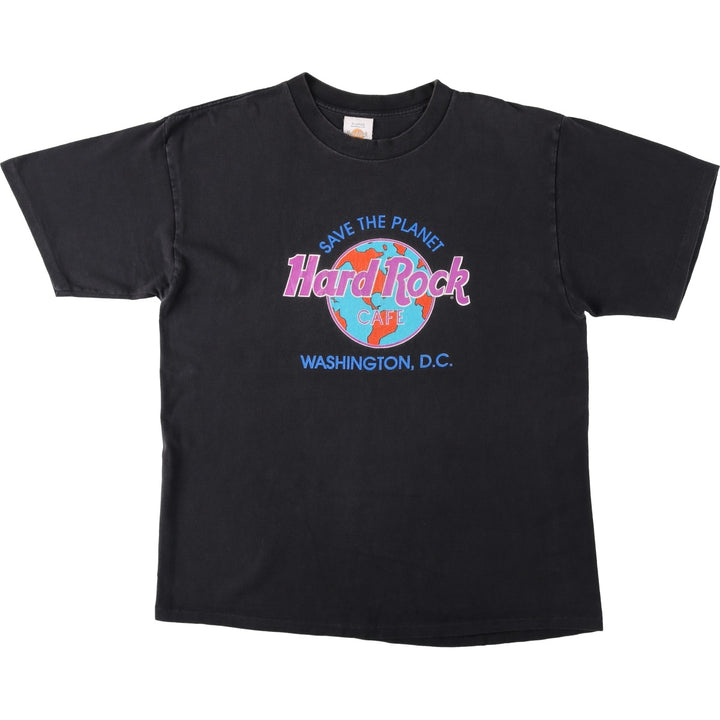 ~90'S Hard Rock Cafe Advertising T-Shirt, Made in USA, Men's XL equivalent, Vintage cotton black type Vintage Second Hand