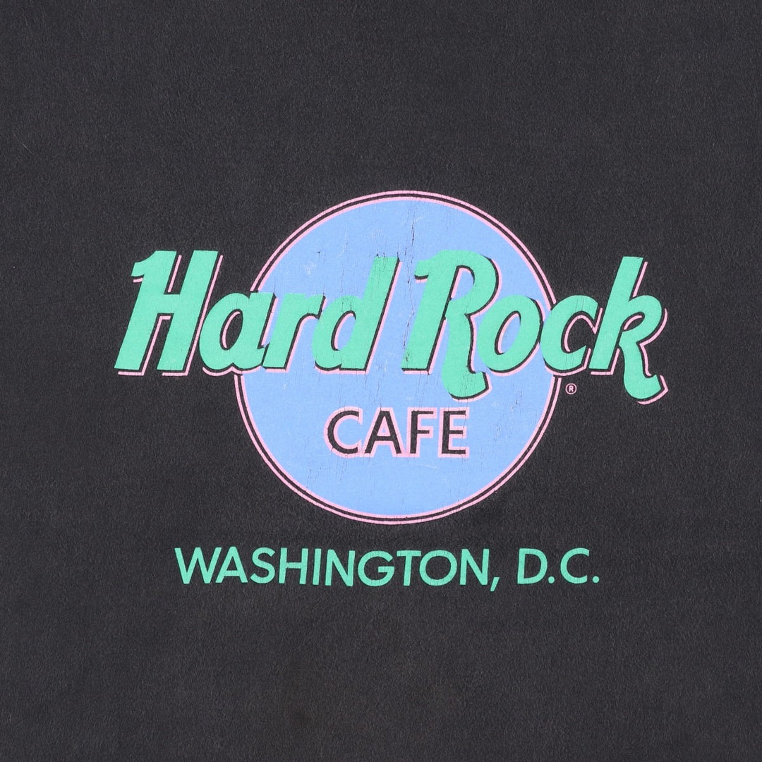 ~90'S Hanes BEEFY-T HARD ROCK CAFE Advertising T-Shirt, Made in USA, Men's XL equivalent, Vintage cotton black type Vintage Second Hand