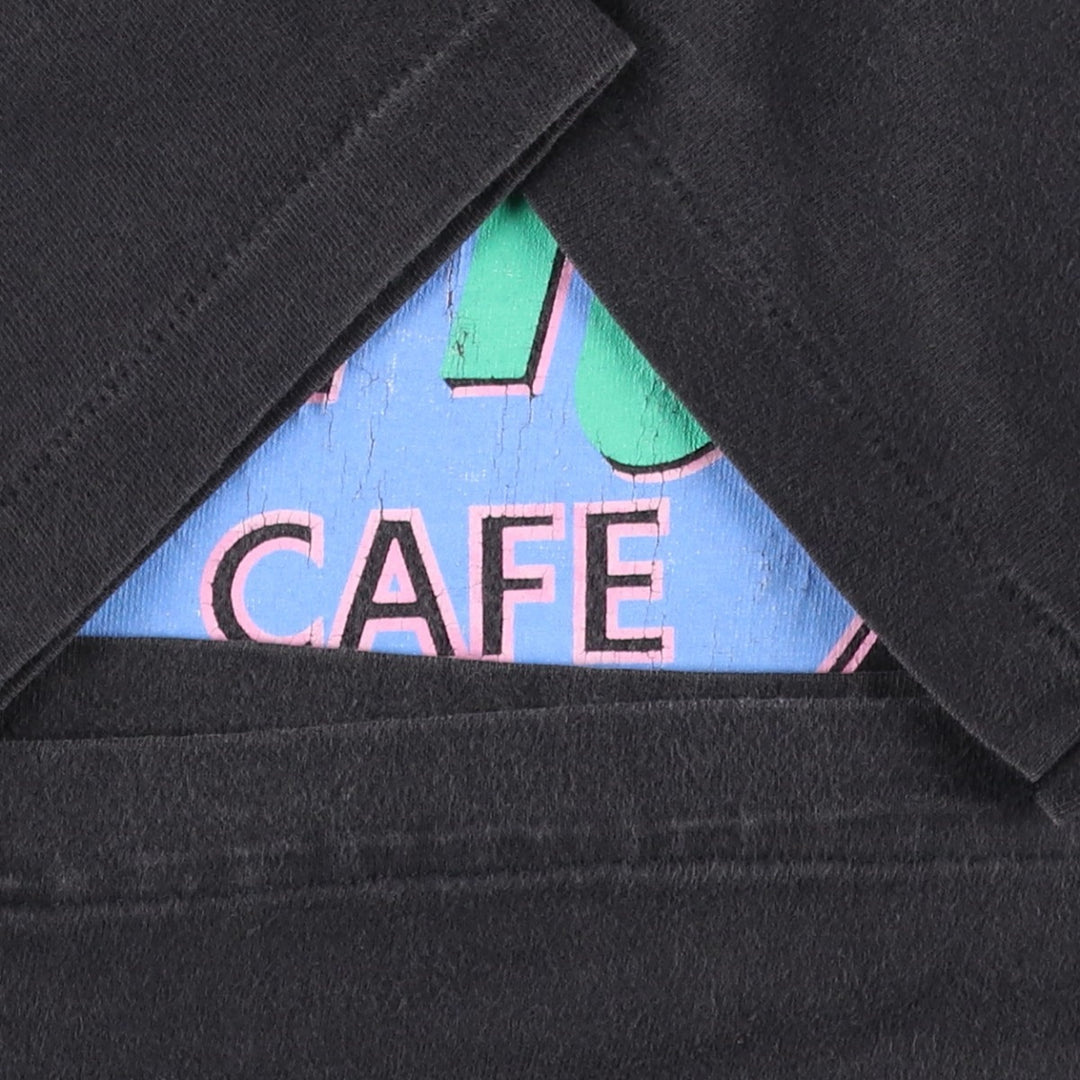 ~90'S Hanes BEEFY-T HARD ROCK CAFE Advertising T-Shirt, Made in USA, Men's XL equivalent, Vintage cotton black type Vintage Second Hand