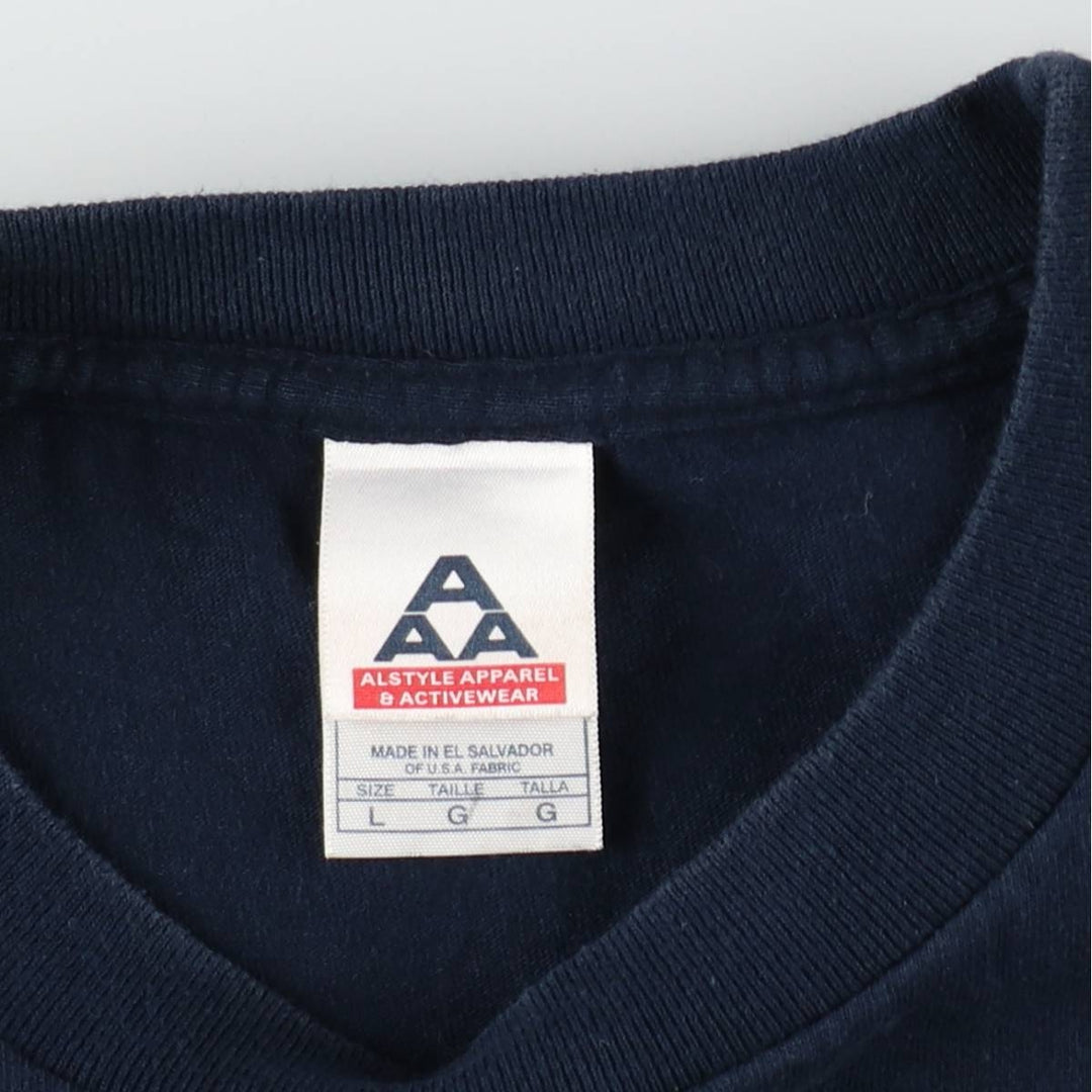 ALSTYLE BUBBA GUMP SHRIMP Advertising T-Shirt (Men's Size L) cotton navy blue type Vintage Second Hand