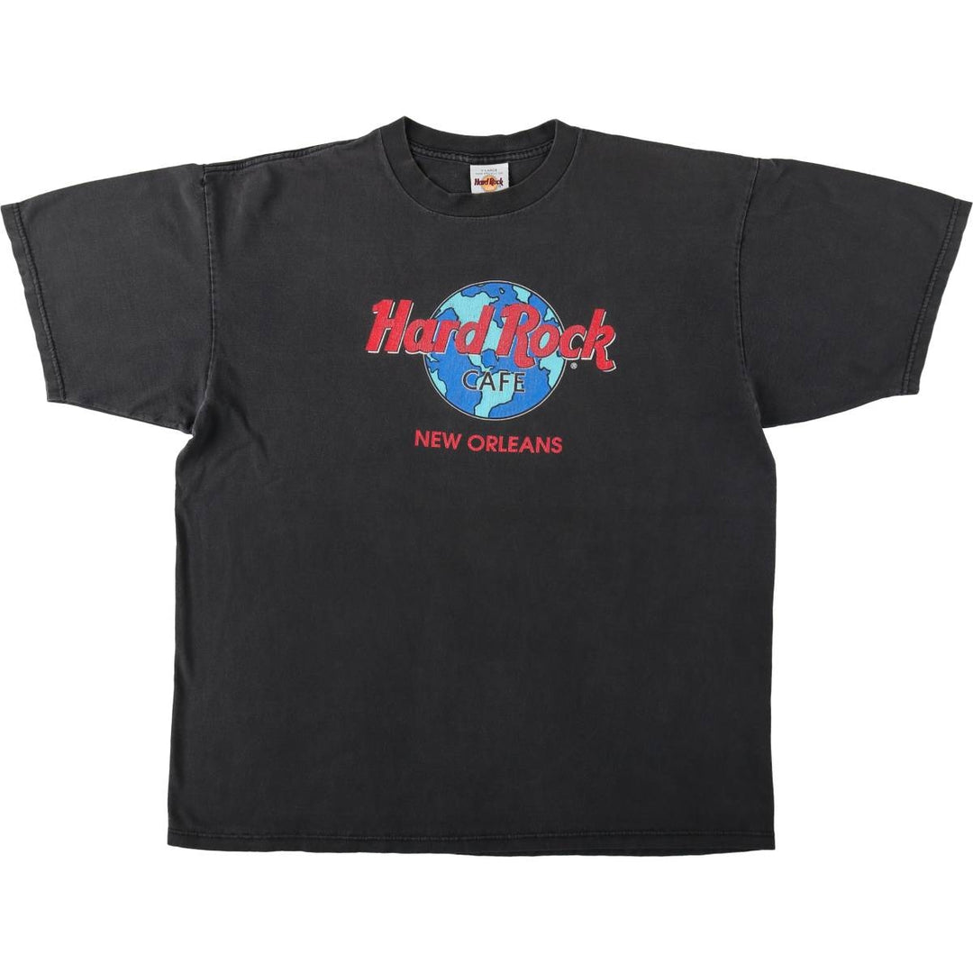 HARD ROCK CAFE Hard Rock Cafe Advertising T-shirt Made in USA Men's XL cotton Charcoal Vintage Second Hand