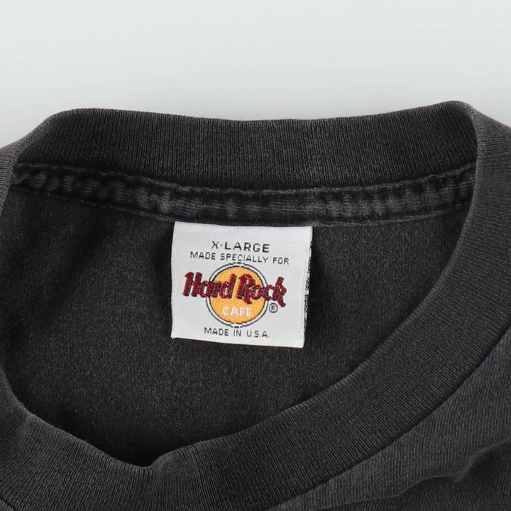 HARD ROCK CAFE Hard Rock Cafe Advertising T-shirt Made in USA Men's XL cotton Charcoal Vintage Second Hand