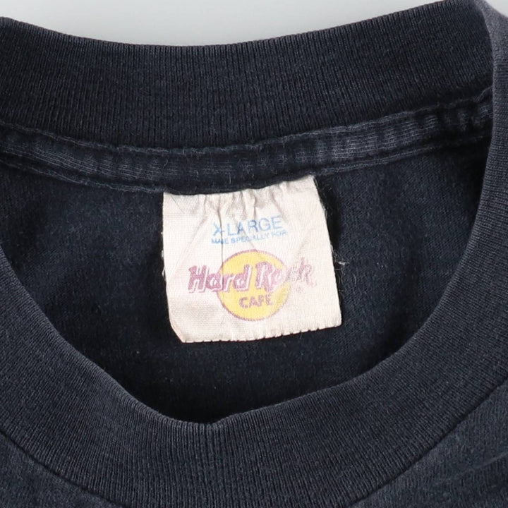 90'S HARD ROCK CAFE Hard Rock Cafe Advertising T-shirt Made in USA Men's XL Vintage cotton Charcoal Vintage Second Hand