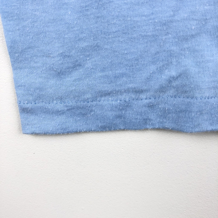 ~90'S Path CORONA EXTRA Advertising T-Shirt, Made in USA, Vintage polyester Blue type light blue Vintage Second Hand