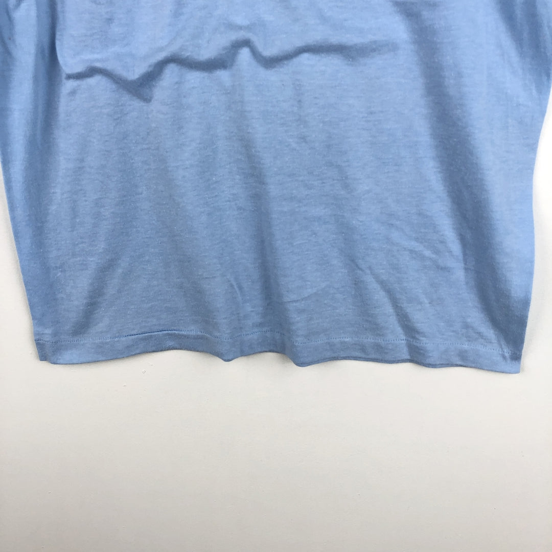 ~90'S Path CORONA EXTRA Advertising T-Shirt, Made in USA, Vintage polyester Blue type light blue Vintage Second Hand