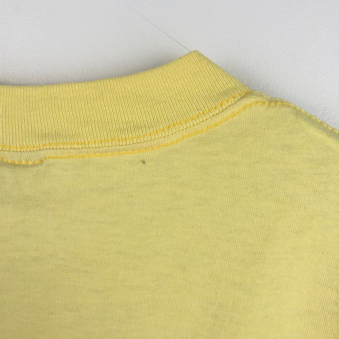 90'S ONEITA Advertising T-Shirt, Made in USA, Men's XL, Vintage polyester yellow type Vintage Second Hand