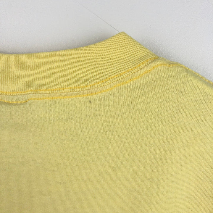 90'S ONEITA Advertising T-Shirt, Made in USA, Men's XL, Vintage polyester yellow type Vintage Second Hand