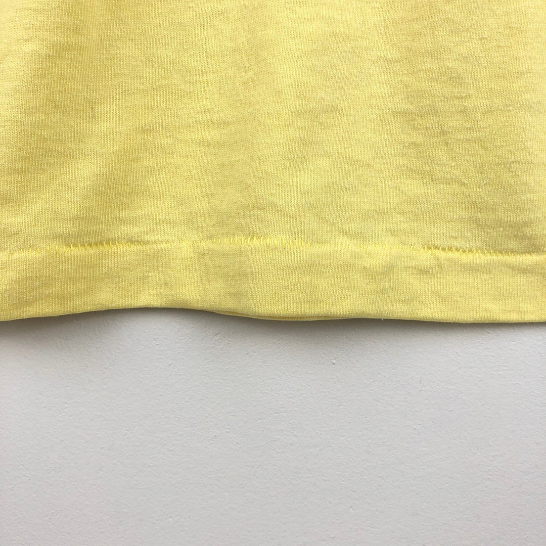 90'S ONEITA Advertising T-Shirt, Made in USA, Men's XL, Vintage polyester yellow type Vintage Second Hand
