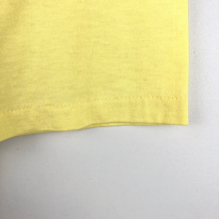 90'S ONEITA Advertising T-Shirt, Made in USA, Men's XL, Vintage polyester yellow type Vintage Second Hand