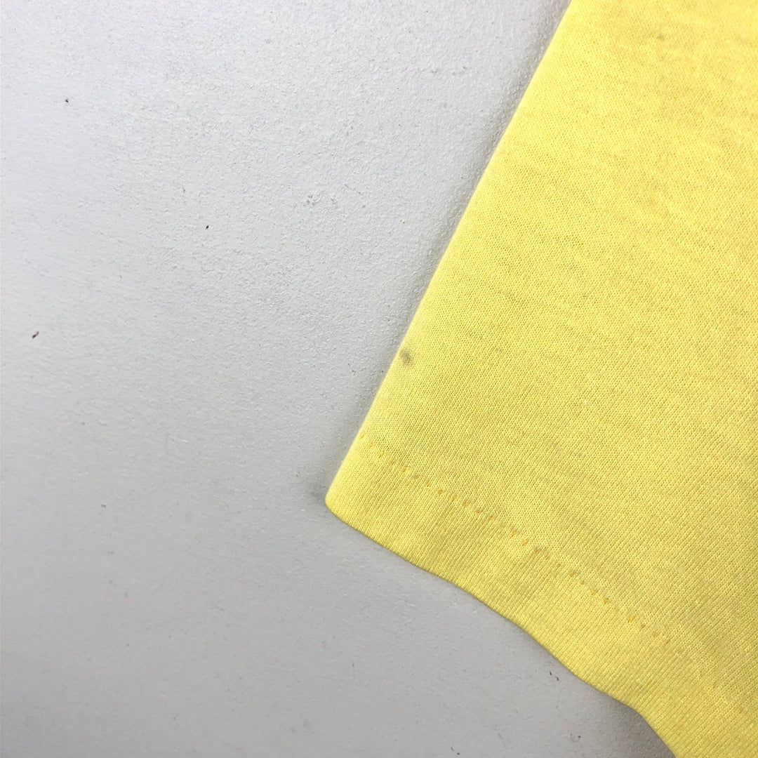 90'S ONEITA Advertising T-Shirt, Made in USA, Men's XL, Vintage polyester yellow type Vintage Second Hand