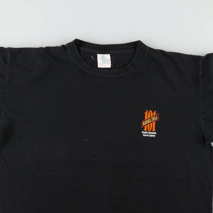 ~2000'S CHAMP REBEL YELL 101 Advertising T-Shirt, Men's XL equivalent cotton black type Vintage Second Hand