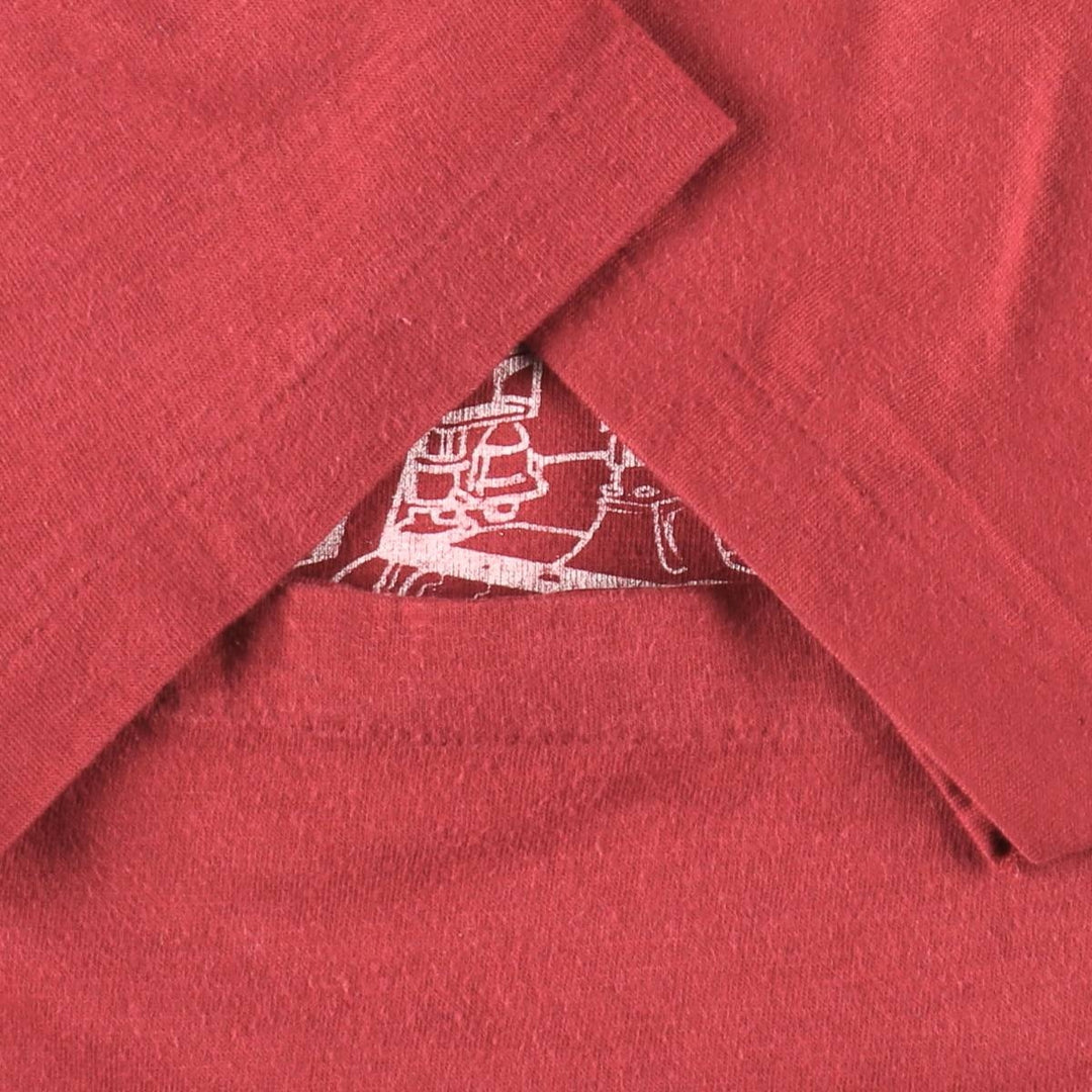 1980'S Hanes Fifty-Fifty Blue Tag Ford Advertising T-Shirt, Made in USA, Men's Size L (approx.), Vintage cotton red type Vintage Second Hand