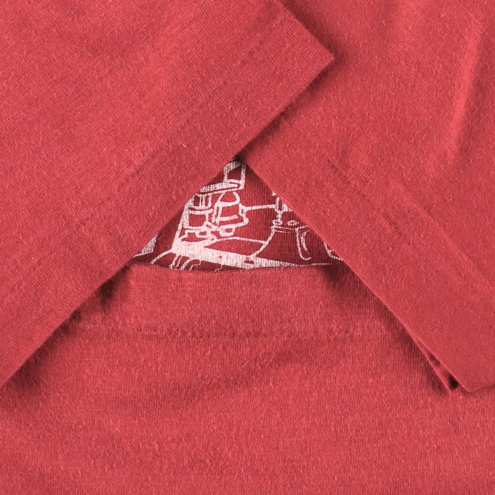 1980'S Hanes Fifty-Fifty Blue Tag Ford Advertising T-Shirt, Made in USA, Men's Size L (approx.), Vintage cotton red type Vintage Second Hand