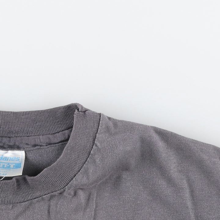 80'S Hanes BEEFY-T Blue Tag STEADICAM Advertising T-Shirt, Made in USA, Men's Size L (Equivalent), Vintage cotton Charcoal Vintage Second Hand