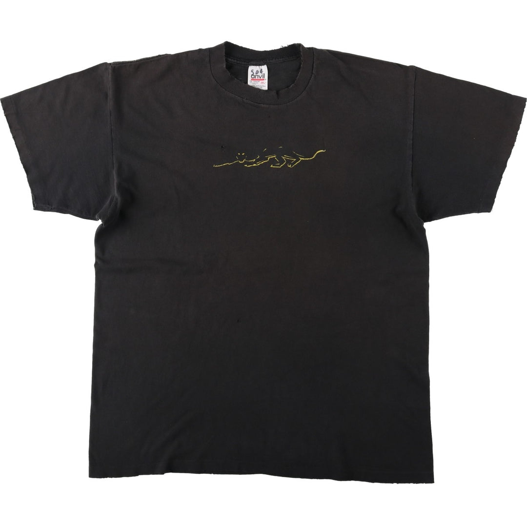 ~90'S Anvil Josta Advertising T-Shirt, Made in USA, Men's XL equivalent, Vintage cotton black type Vintage Second Hand