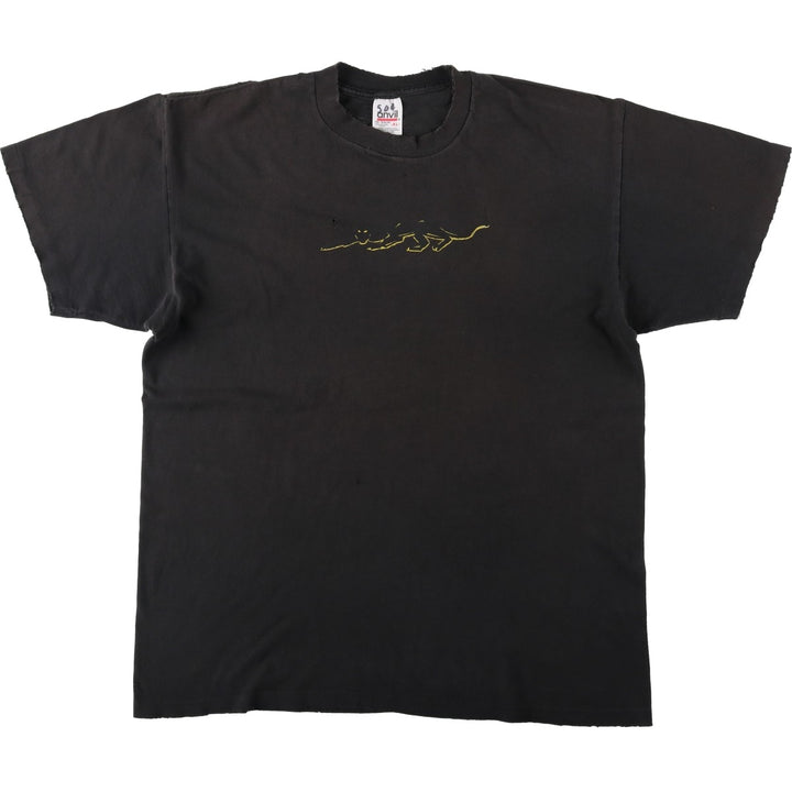 ~90'S Anvil Josta Advertising T-Shirt, Made in USA, Men's XL equivalent, Vintage cotton black type Vintage Second Hand