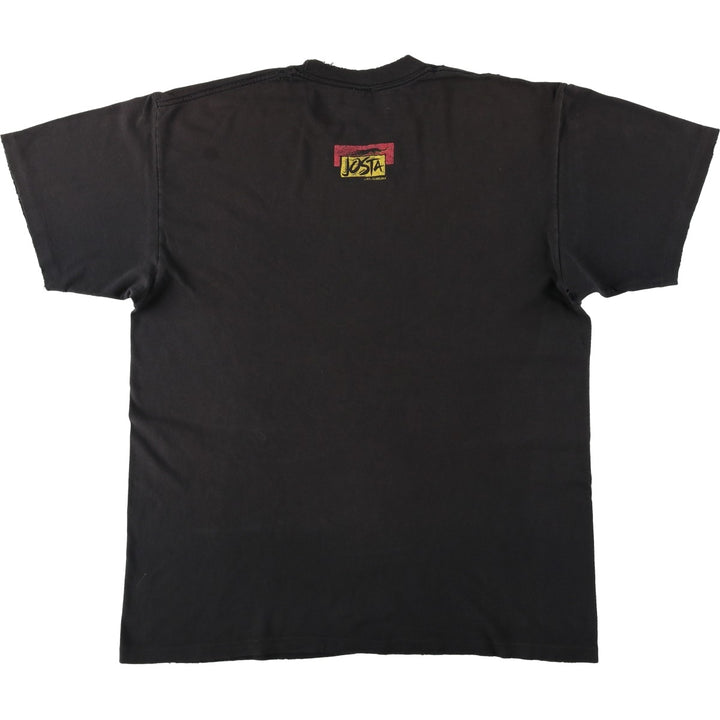 ~90'S Anvil Josta Advertising T-Shirt, Made in USA, Men's XL equivalent, Vintage cotton black type Vintage Second Hand