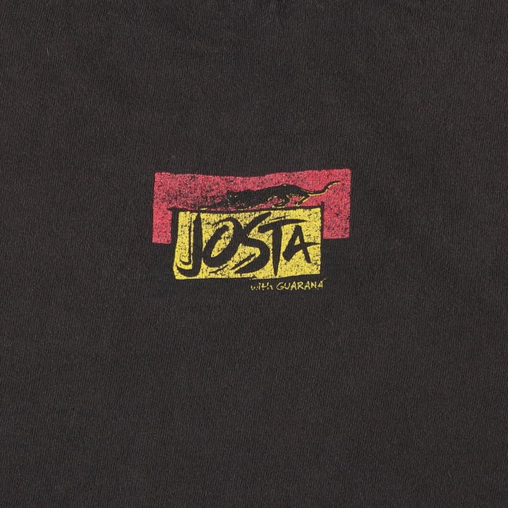 ~90'S Anvil Josta Advertising T-Shirt, Made in USA, Men's XL equivalent, Vintage cotton black type Vintage Second Hand