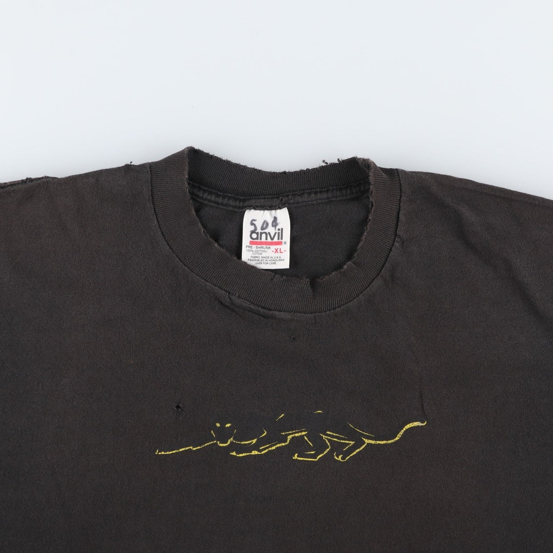 ~90'S Anvil Josta Advertising T-Shirt, Made in USA, Men's XL equivalent, Vintage cotton black type Vintage Second Hand