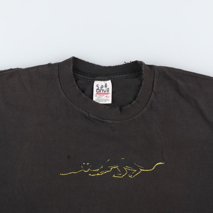 ~90'S Anvil Josta Advertising T-Shirt, Made in USA, Men's XL equivalent, Vintage cotton black type Vintage Second Hand