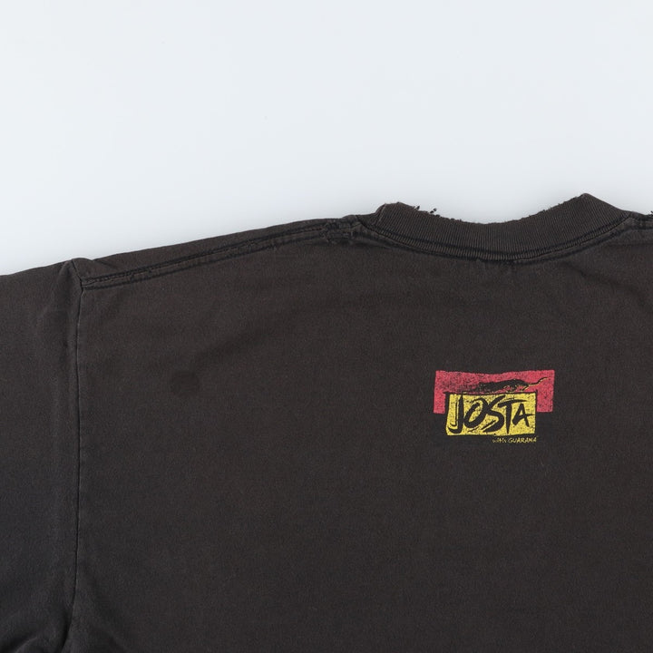 ~90'S Anvil Josta Advertising T-Shirt, Made in USA, Men's XL equivalent, Vintage cotton black type Vintage Second Hand