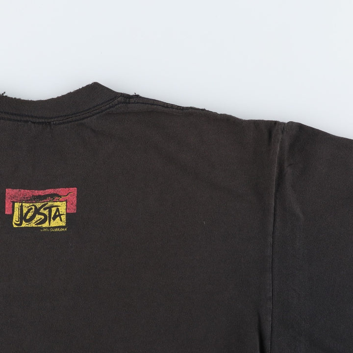 ~90'S Anvil Josta Advertising T-Shirt, Made in USA, Men's XL equivalent, Vintage cotton black type Vintage Second Hand