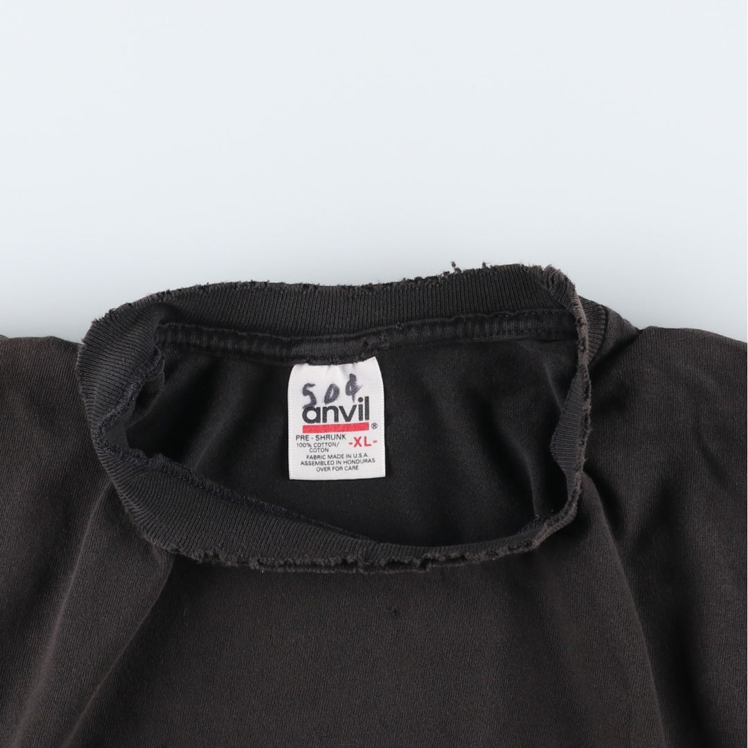 ~90'S Anvil Josta Advertising T-Shirt, Made in USA, Men's XL equivalent, Vintage cotton black type Vintage Second Hand