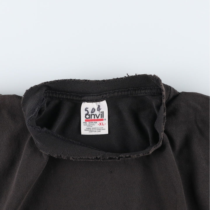 ~90'S Anvil Josta Advertising T-Shirt, Made in USA, Men's XL equivalent, Vintage cotton black type Vintage Second Hand
