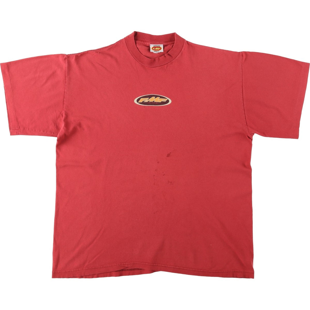 ~90'S FMF SO.CALIF. Advertising T-shirt, Made in USA, Men's XL equivalent, Vintage cotton red type Vintage Second Hand