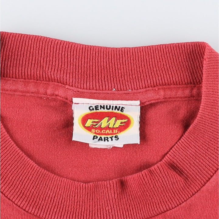 ~90'S FMF SO.CALIF. Advertising T-shirt, Made in USA, Men's XL equivalent, Vintage cotton red type Vintage Second Hand