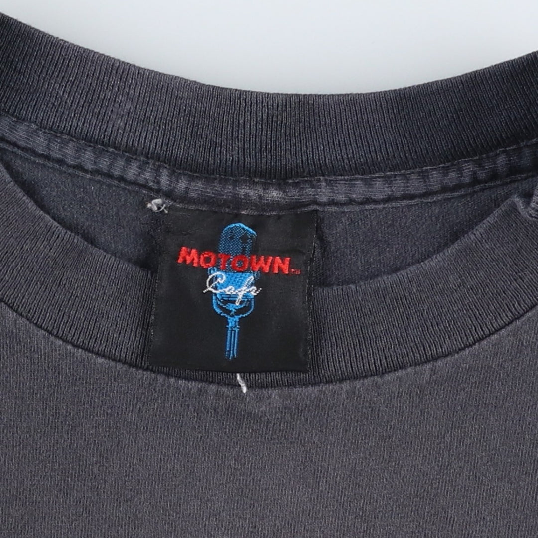 ~90'S Motown Advertising T-shirt, Made in USA, Men's Size L (approx.), Vintage cotton black type Vintage Second Hand