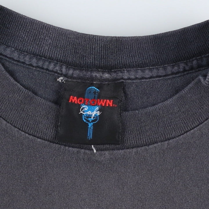 ~90'S Motown Advertising T-shirt, Made in USA, Men's Size L (approx.), Vintage cotton black type Vintage Second Hand