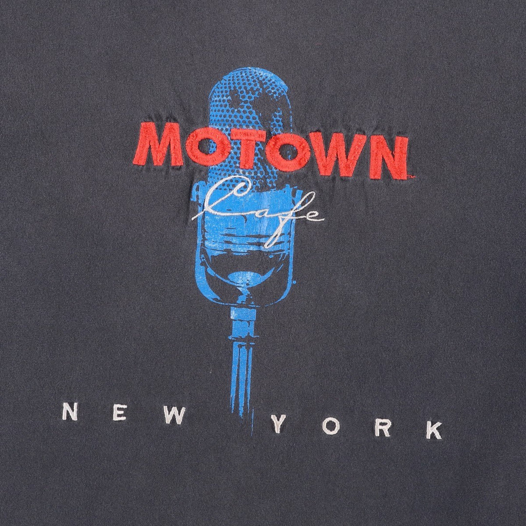 ~90'S Motown Advertising T-shirt, Made in USA, Men's Size L (approx.), Vintage cotton black type Vintage Second Hand